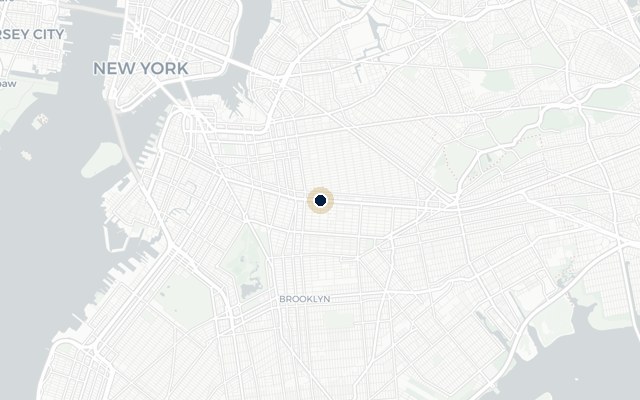 Map of our location in Brooklyn, New York