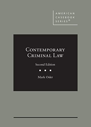 Contemporary Criminal Law: 2nd Edition, Osler cover