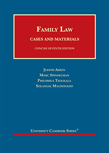 Family Law, Cases and Materials, Concise (University Casebook Series) cover