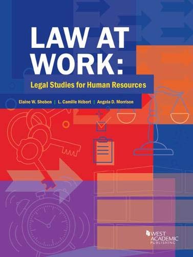 Law at Work: Legal Studies for Human Resources (Higher Education Coursebook) cover