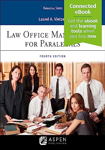 Law Office Management for Paralegals Aspen Paralegal Series 4th Vietzen, Laurel A.