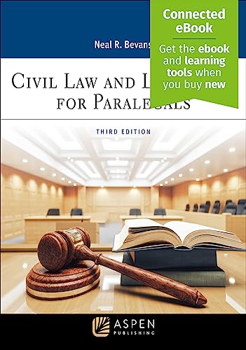 Civil Law and Litigation for Paralegals Aspen College Series 3rd Bevans, Neal R. cover
