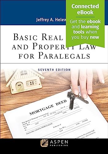 Basic Real Estate and Property Law for Paralegals [Including Connected Ebook] Aspen Paralegal Series 7th Helewitz, Jeffrey A.