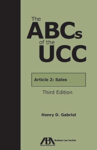 The ABCs of the UCC Article 2: Sales, Third Edition cover