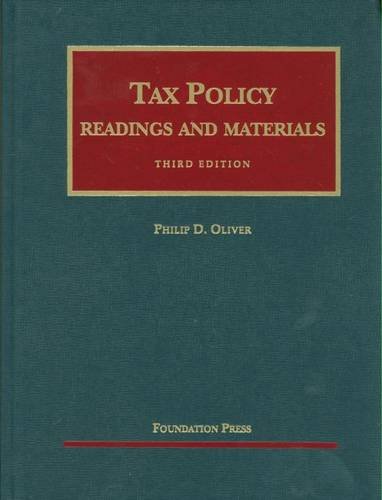 Readings and Materials on Tax Policy, 3d (University Casebook Series) cover