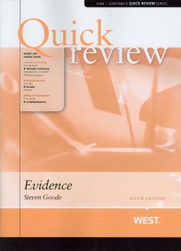Quick Review of Evidence (Quick Reviews) cover
