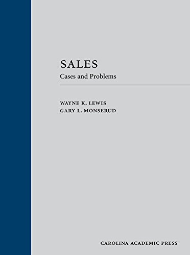 Sales (Paperback): Cases and Problems