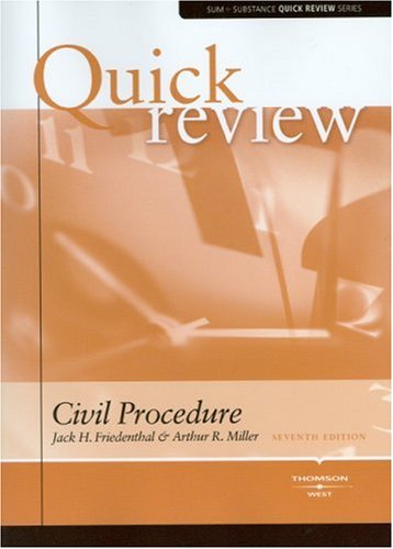 Sum and Substance Quick Review on Civil Procedure (Quick Reviews) cover
