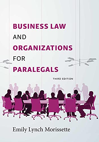 Business Law and Organizations for Paralegals