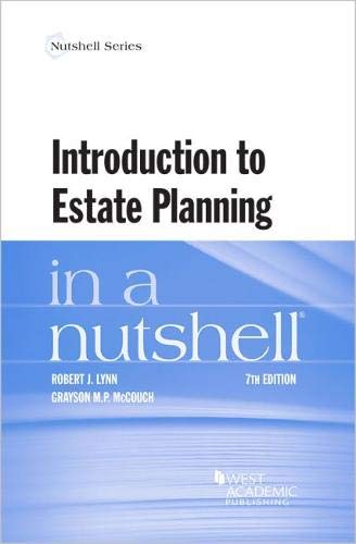 Introduction to Estate Planning in a Nutshell (Nutshells) cover