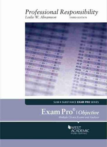 Exam Pro on Professional Responsibility (Exam Pro Series) cover