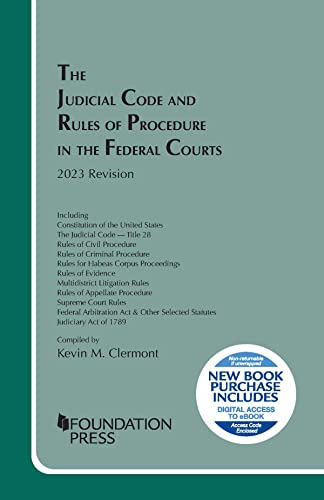 The Judicial Code and Rules of Procedure in the Federal Courts, 2023 Revision (Selected Statutes) cover