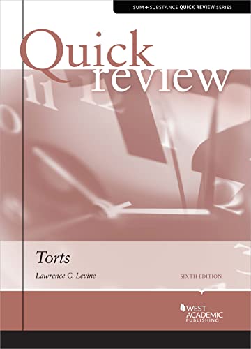 Quick Review of Torts (Quick Reviews)