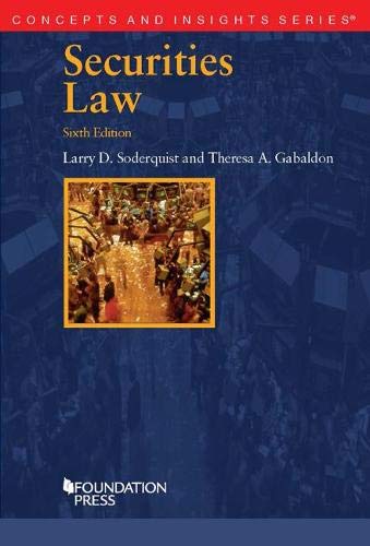 Securities Law (Concepts and Insights) cover