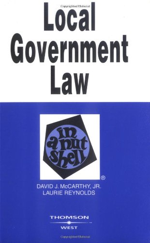 Local Government Law in a Nutshell (Nutshells) cover