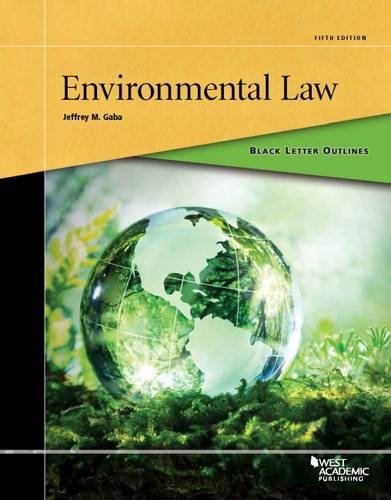 Black Letter Outline on Environmental Law (Black Letter Outlines) cover