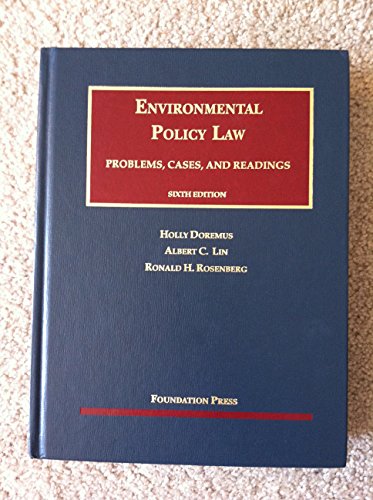 Environmental Policy Law, 6th (University Casebook Series) cover
