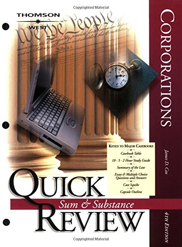 Sum and Substance Quick Review on Corporations (Quick Reviews) cover