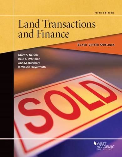 Black Letter Outline on Land Transactions and Finance (Black Letter Outlines) cover