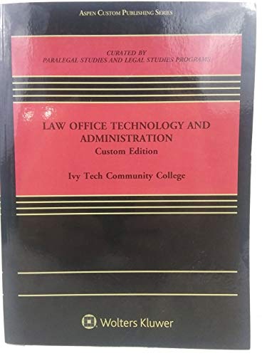 Law Office Technology & Admin-Custom Ed ITCC  Guay-Odell cover