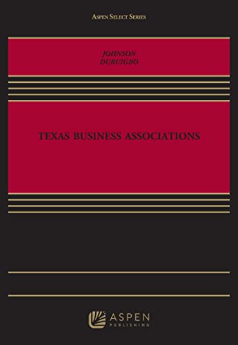 (Aspen Select Series) Texas Business Associations 2nd Johnson, Marcia