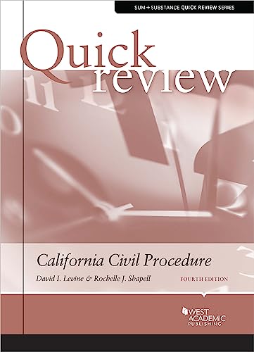 Quick Review of California Civil Procedure (Quick Reviews) cover