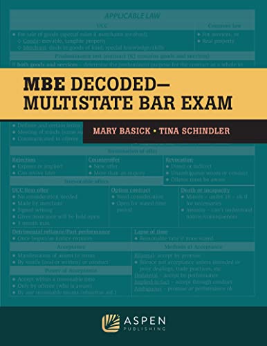 MBE Decoded Multistate Bar Exam Bar Review  Basick, Mary