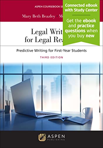 Legal Writing for Legal Readers Predictive Writing for First-Year Students (Aspen Coursebook) Series 3rd Beazley, Mary Beth