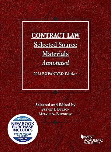 Contract Law, Selected Source Materials Annotated, 2023 Expanded Edition (Selected Statutes)