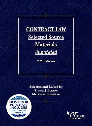 Contract Law, Selected Source Materials Annotated, 2023 Edition (Selected Statutes) cover