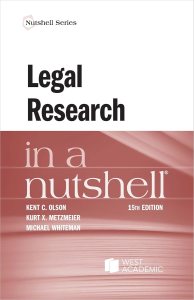 Nutshells -- cover of Legal Research in a Nutshell 6th Edition