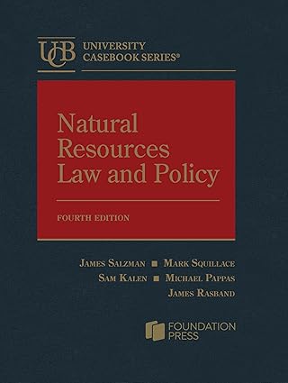 Natural Resources Law and Policy - 4th Edition - James Salzman cover