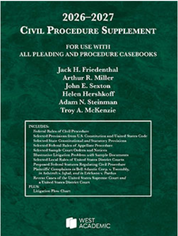 Civil Procedure Supplement - 2026-2027 - Friedenthal